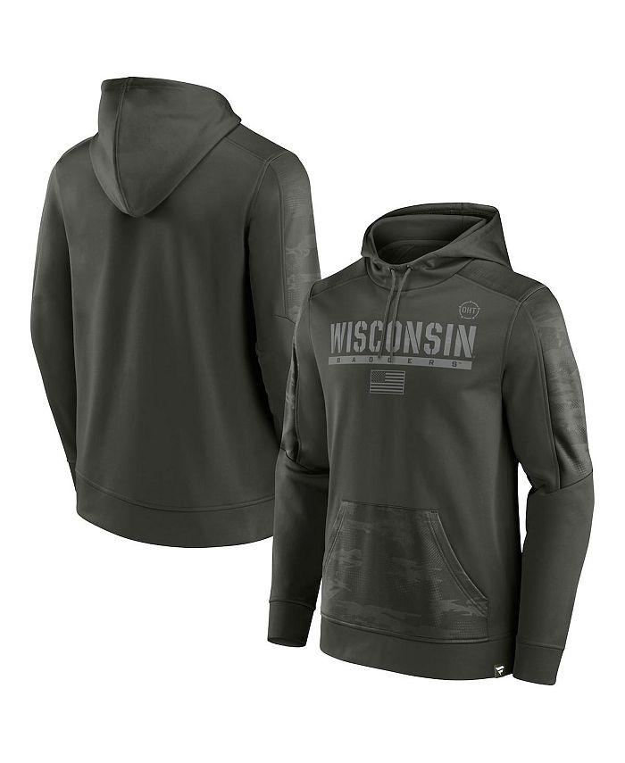 Fanatics Men s Olive Wisconsin Badgers OHT Military Inspired