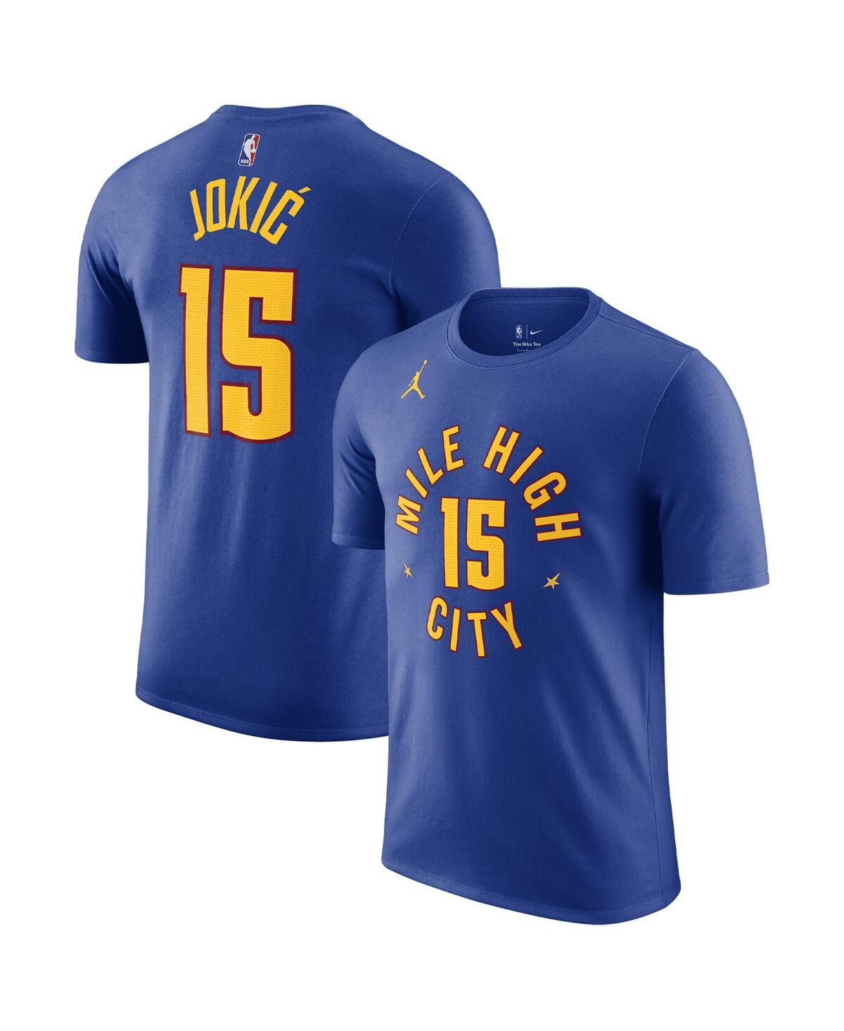 JORDAN MEN'S JORDAN NIKOLA JOKIC BLUE DENVER NUGGETS 2022/23 STATEMENT EDITION NAME AND NUMBER T-SHIRT 