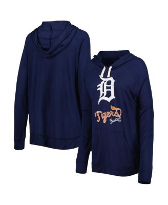 Women's Navy Detroit Tigers Pre-Game Raglan Pullover Hoodie