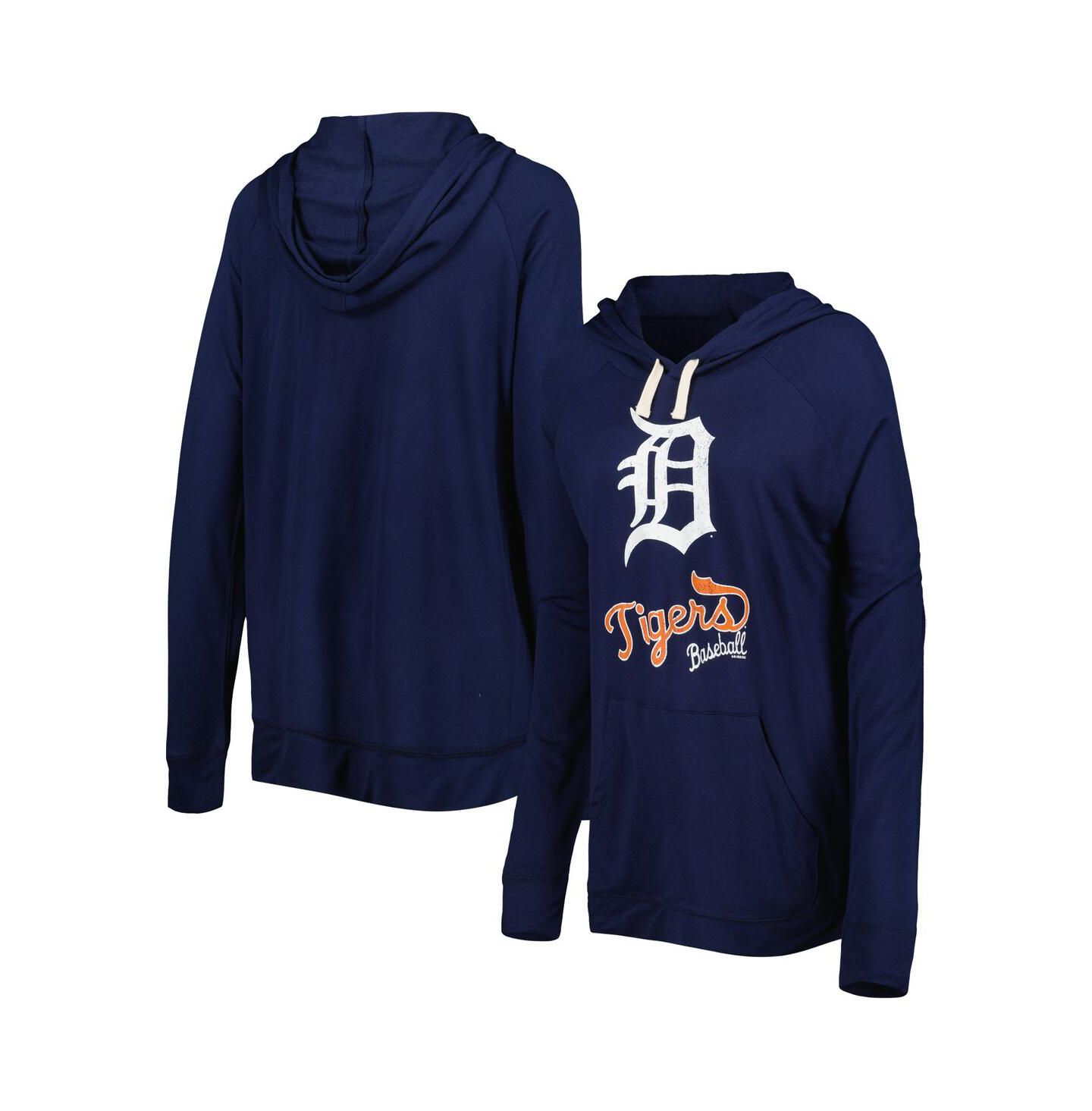 Женское худи Touch Navy Detroit Tigers Pre-Game Raglan Pullover — фото 4