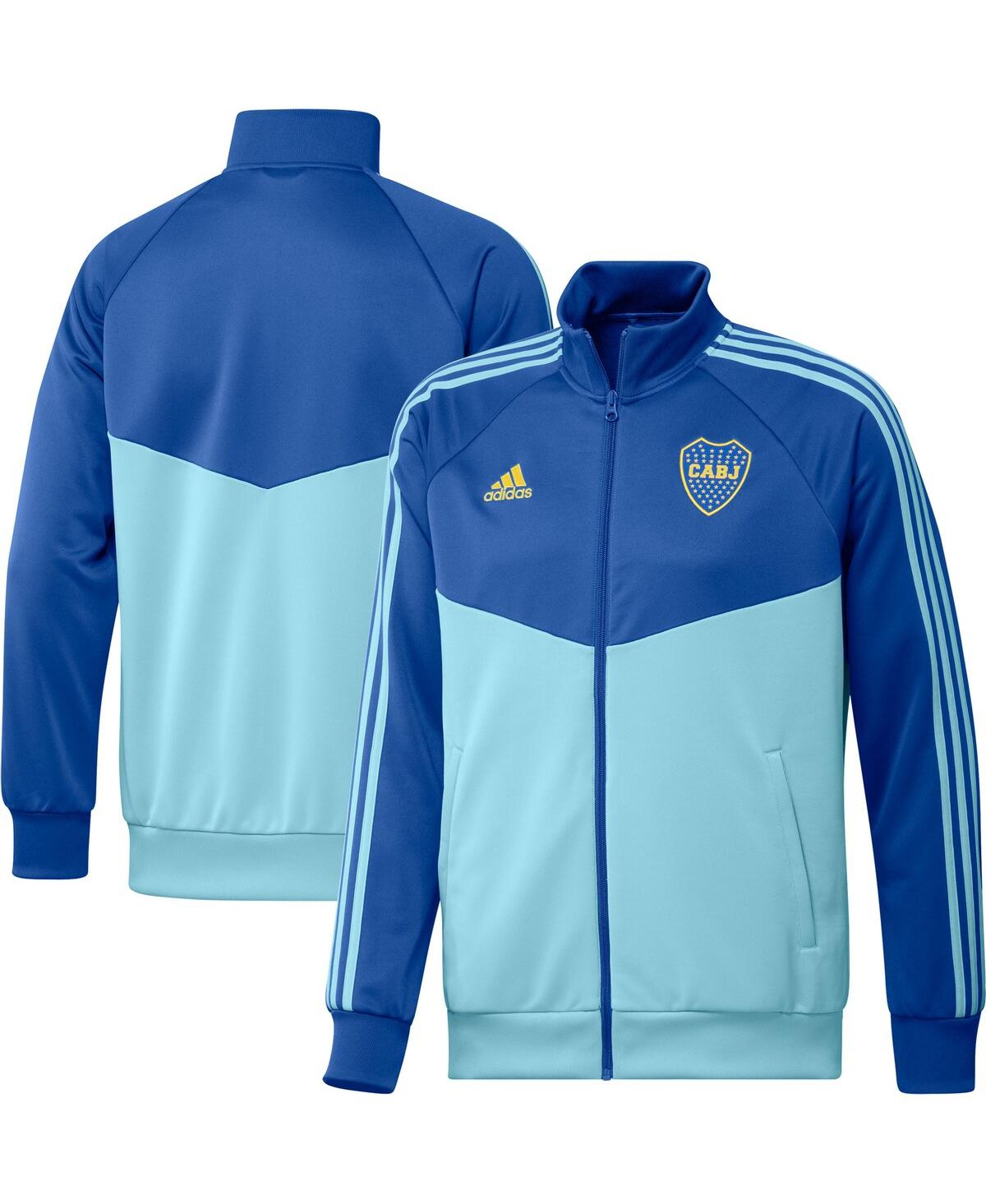 Adidas Originals Men's Adidas Blue Boca Juniors Dna Raglan Full-zip Track Jacket