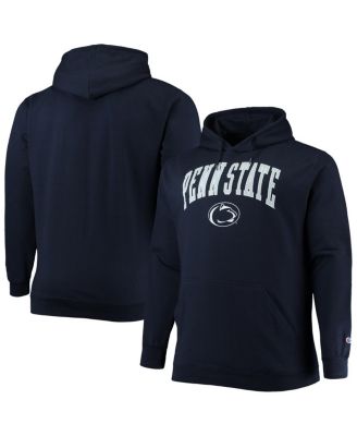 Men's Navy Penn State Nittany Lions Big and Tall Arch Over Logo Powerblend Pullover Hoodie