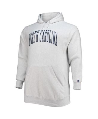 Men's Heathered Gray North Carolina Tar Heels Big and Tall Reverse Weave Fleece Pullover Hoodie Sweatshirt