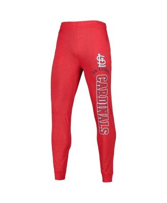 Men's Heather Red, Heather Charcoal St. Louis Cardinals Meter Pullover Hoodie and Joggers Set