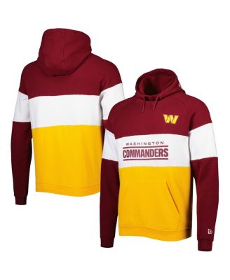 Men's Gold Washington Commanders Colorblock Current Pullover Hoodie