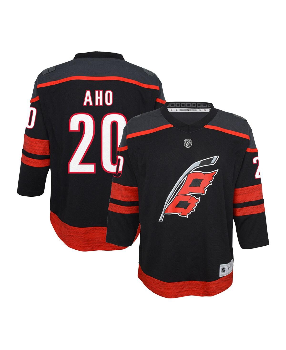 Youth Boys and Girls Sebastian AhoCarolina Hurricanes Home Replica Player Jersey - Black