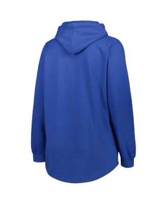 Women's Heather Blue Tampa Bay Lightning Plus Size Fleece Pullover Hoodie