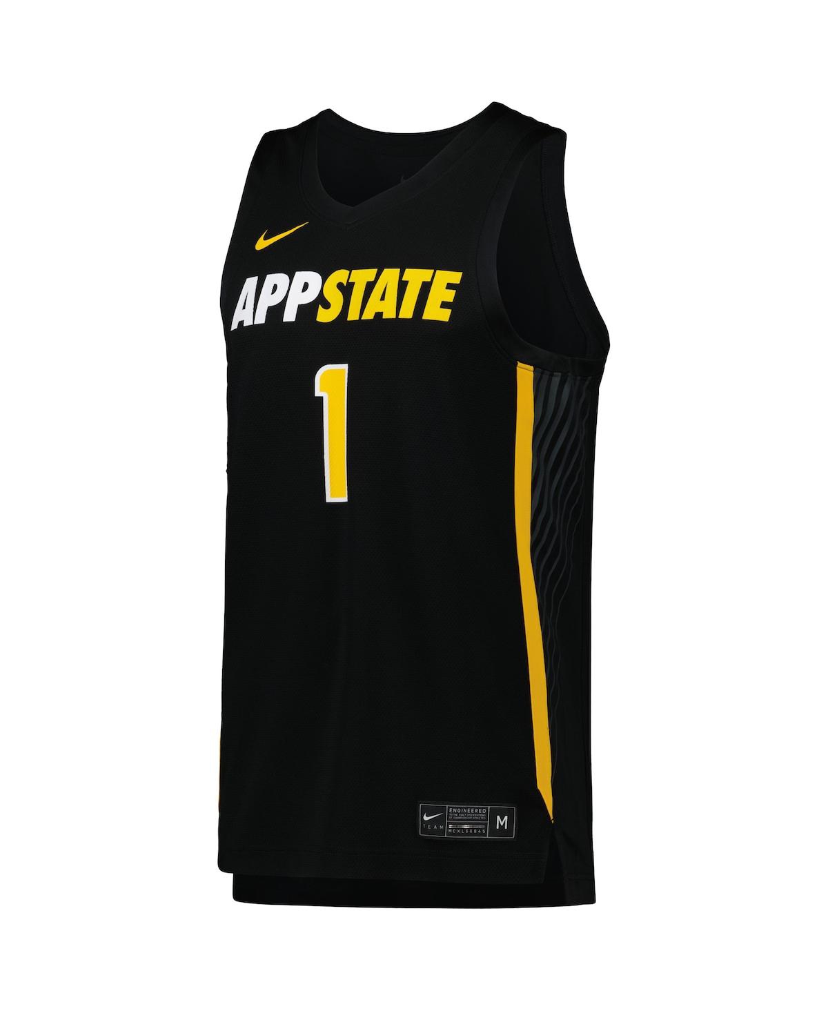 Men's Nike #1Appalachian State Mountaineers Replica Basketball Jersey - Black