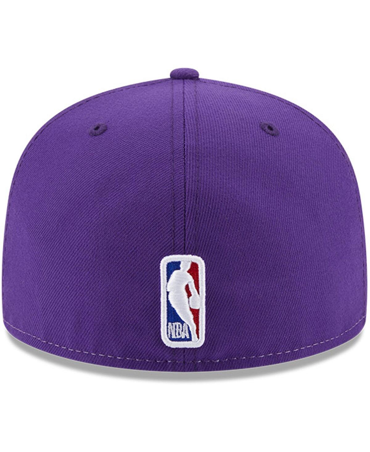 Men's New Era Purple Los Angeles Lakers Back Half 9FIFTY Fitted Hat - Purple