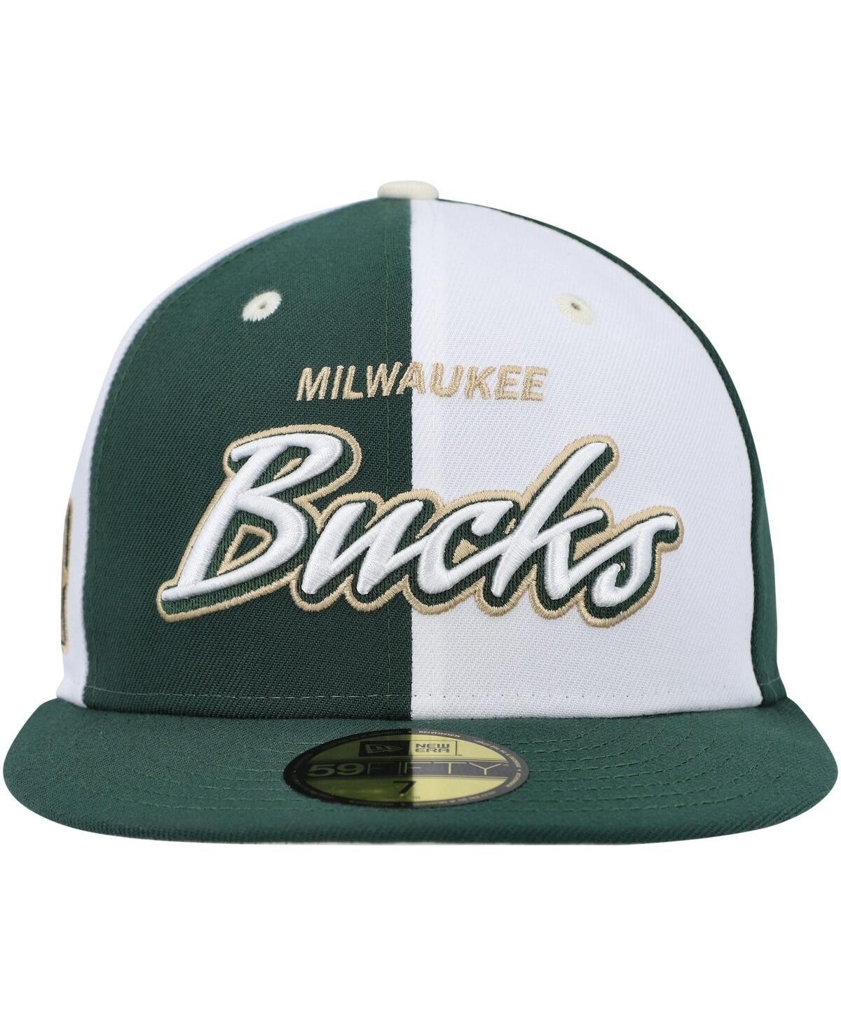 Men's New Era White Milwaukee Bucks Griswold 59FIFTY Fitted Hat - White