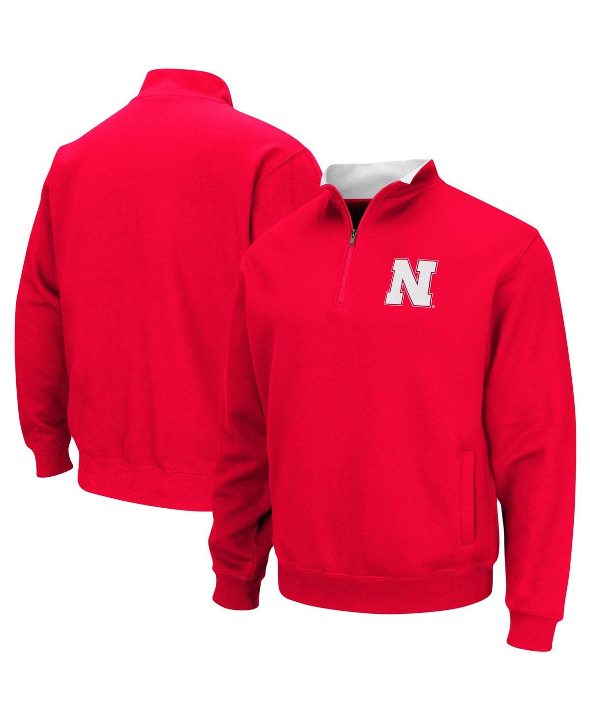 Colosseum Men's  Scarlet Nebraska Huskers Big And Tall Tortugas Quarter-zip Jacket In Scarlet