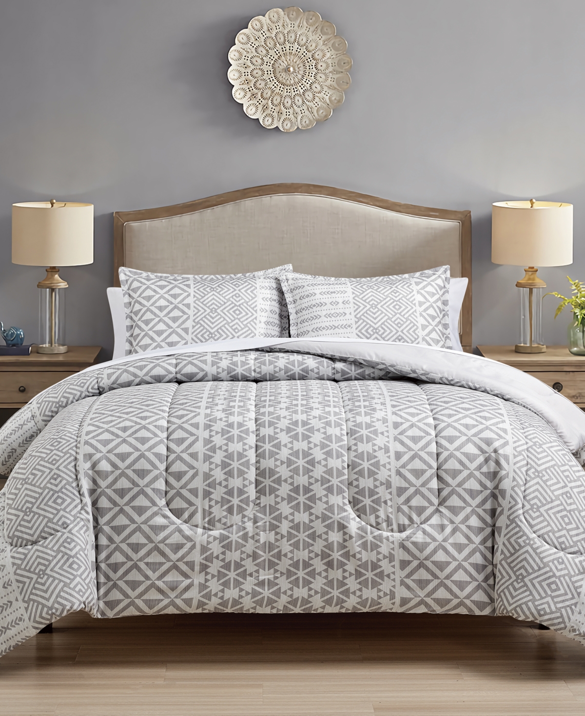 Sunham Willa 3-pc. Comforter Set, Created For Macy's Bedding In Tan ...