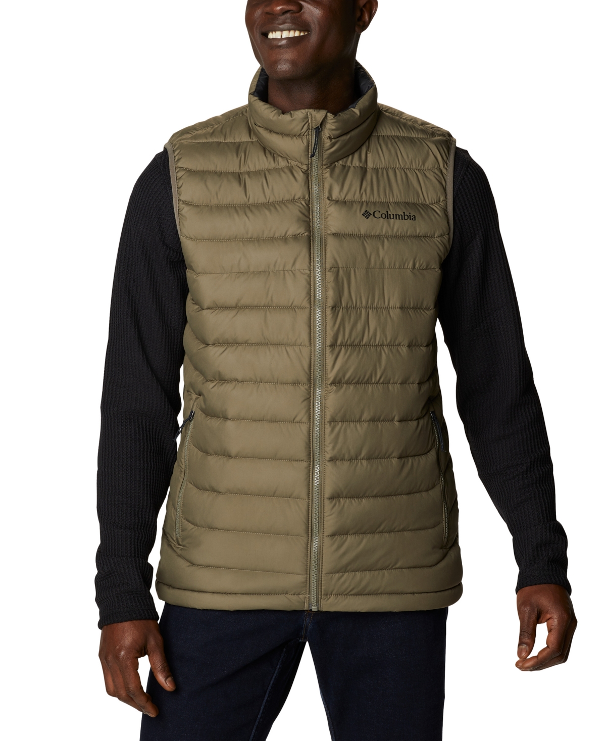 Columbia Men's Powder Lite Vest In Stone Green ModeSens