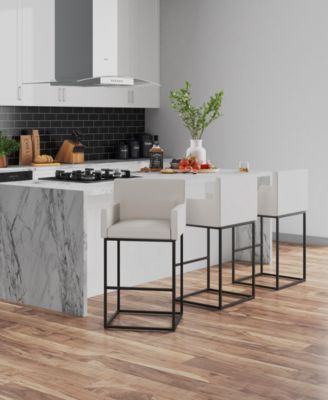 Ambassador Leatherette Upholstered Barstool