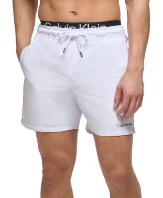 Calvin Klein - Men's Logo Elastic Waistband Swim Shorts