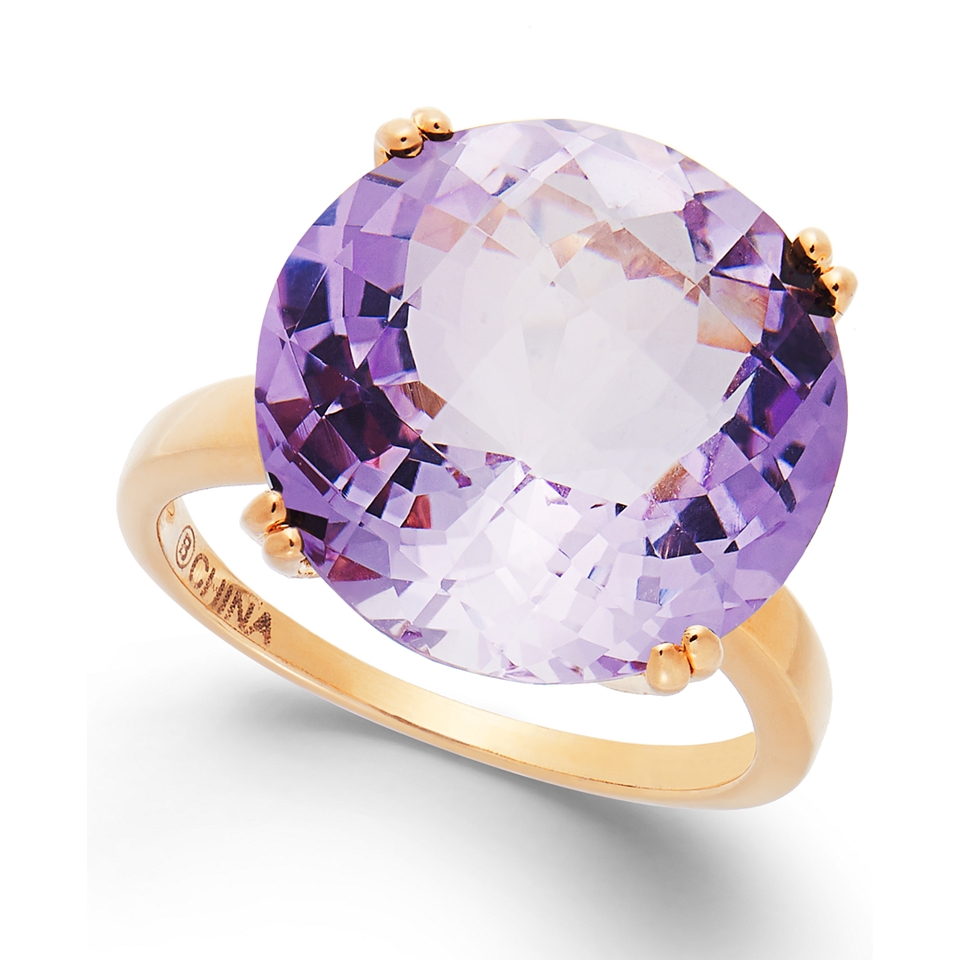 Victoria Townsend Pink Amethyst Cocktail Ring in 18k Gold over