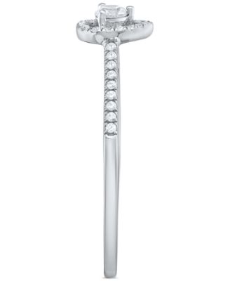 Diamond Teardrop Halo Engagement Ring (1/4 ct. t.w.) in 14k White, Yellow or Rose Gold