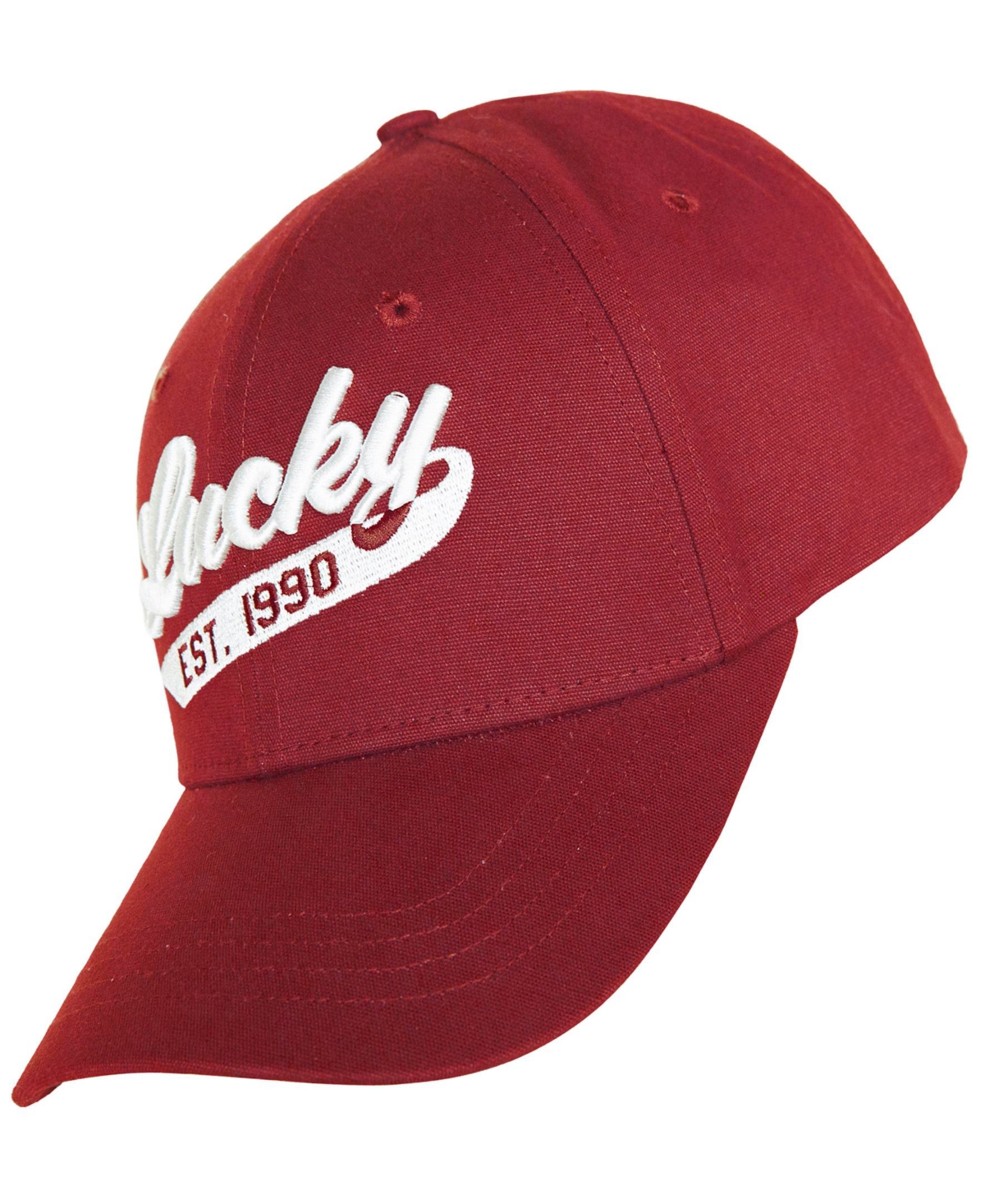 Lucky Brand Lucky 1990 Embroidered Dad Hat In Red