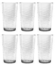 Zulay Kitchen Plastic Tumblers Drinking Glasses Set of 8 Clear - Multi