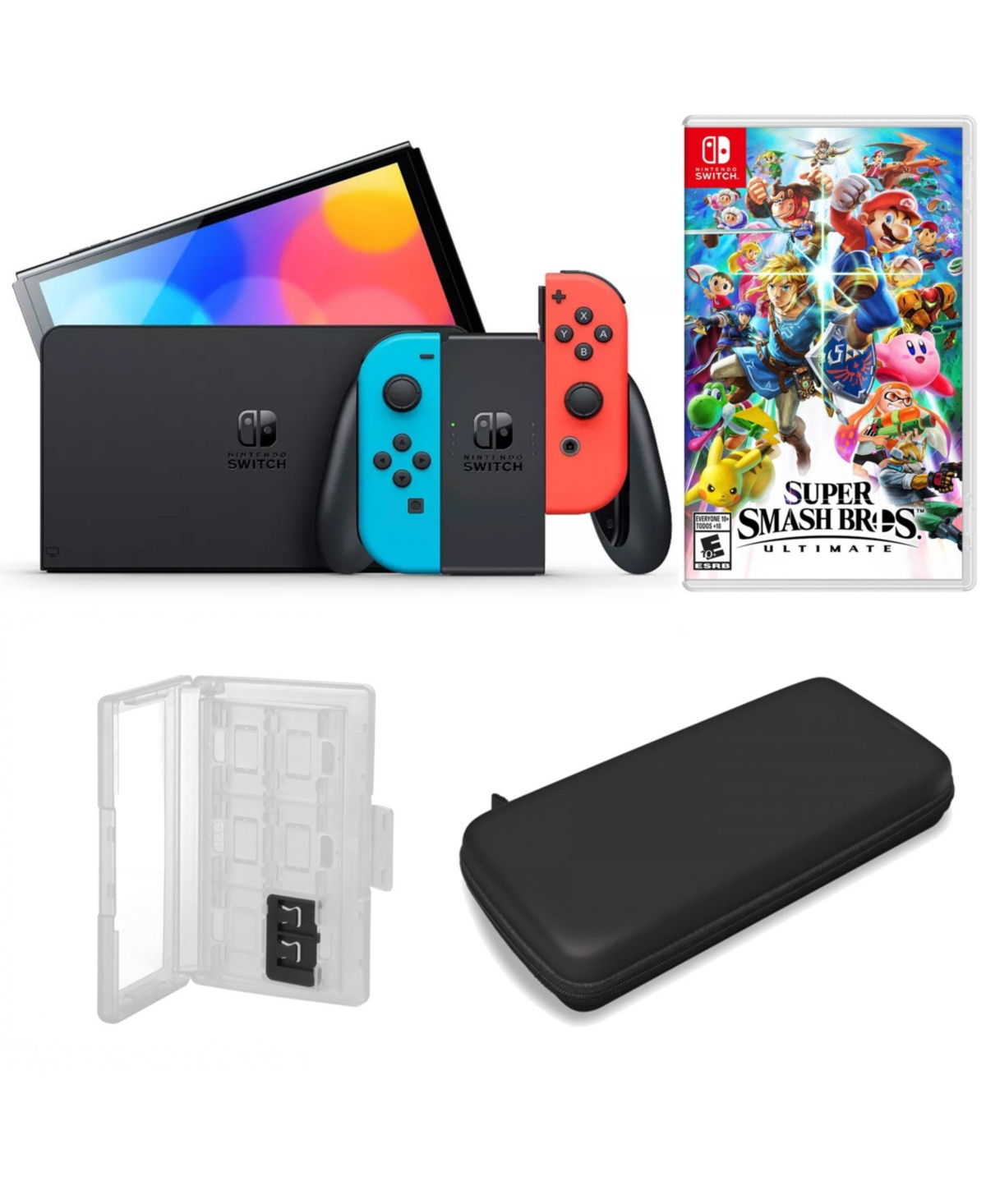 UPC 658580285944 product image for Nintendo Switch Oled in Neon with Super Smash Bros 3 & Accessories | upcitemdb.com