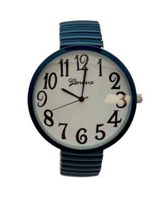 Olivia Pratt Navy Big Face Fun Colors Women Watch - Macy