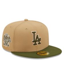 Men's Los Angeles Dodgers New Era Olive 1981 World Series Scarlet  Undervisor 59FIFTY Fitted Hat