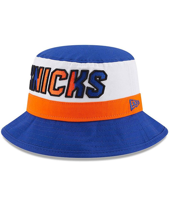 New Era Men's White, Blue New York Knicks Back Half Bucket Hat - Macy's