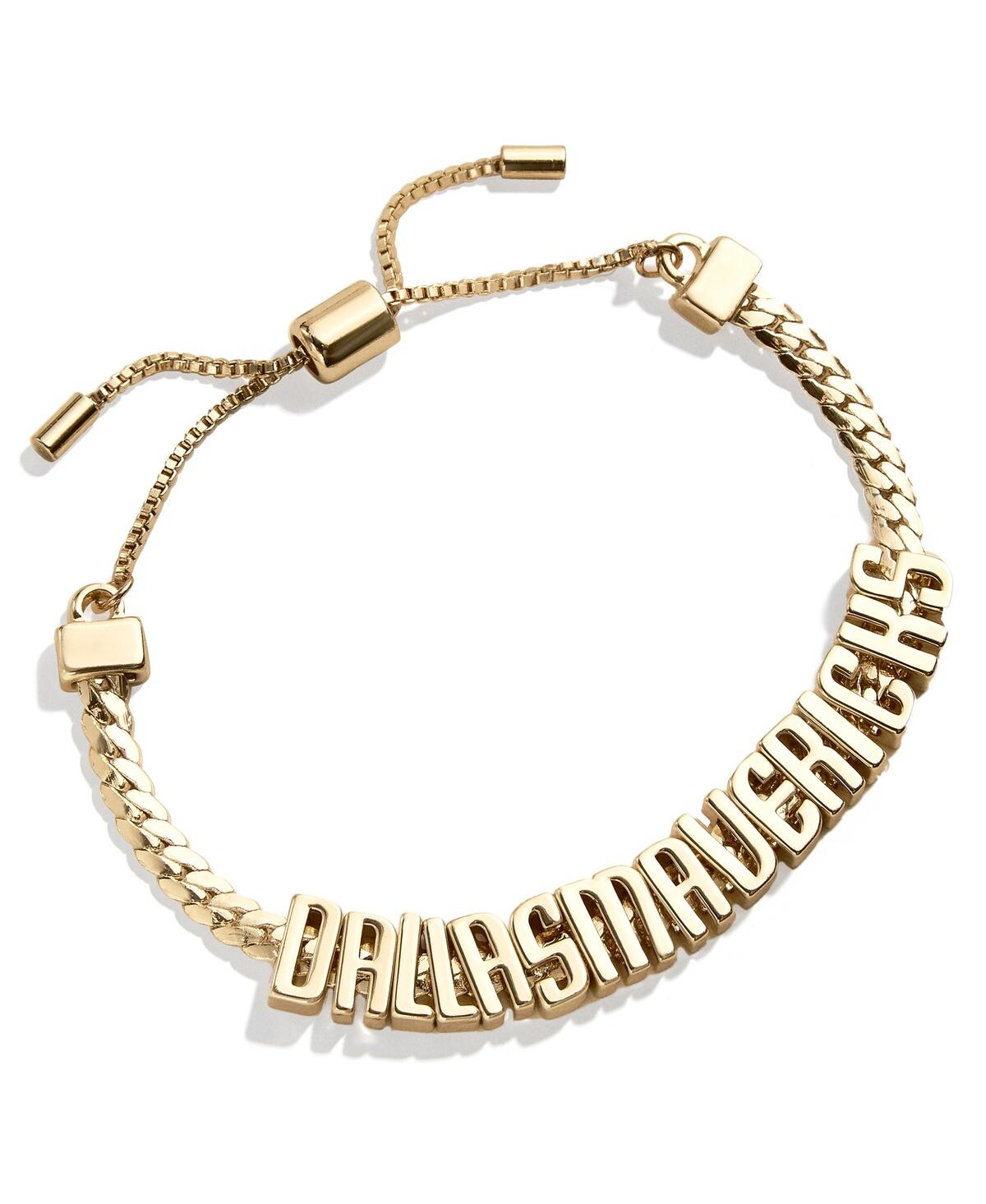 Shop Baublebar Women's  Dallas Mavericks Pull-tie Bracelet In Gold-tone