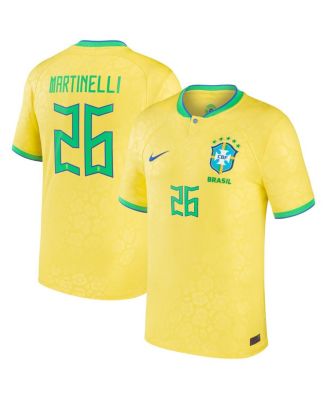 Men's Nike Gabriel Martinelli Yellow Brazil National Team 2022/23