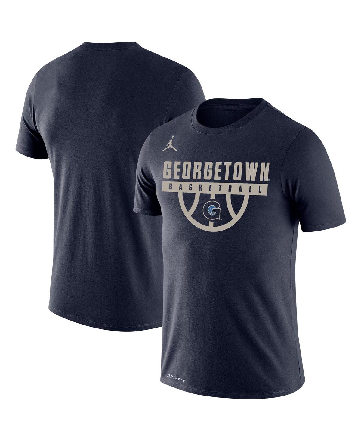 Shop Jordan Men's  Navy Georgetown Hoyas Basketball Drop Legend Performance T-shirt