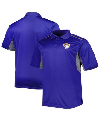 Men's Royal Los Angeles Rams Big and Tall Team Color Polo Shirt