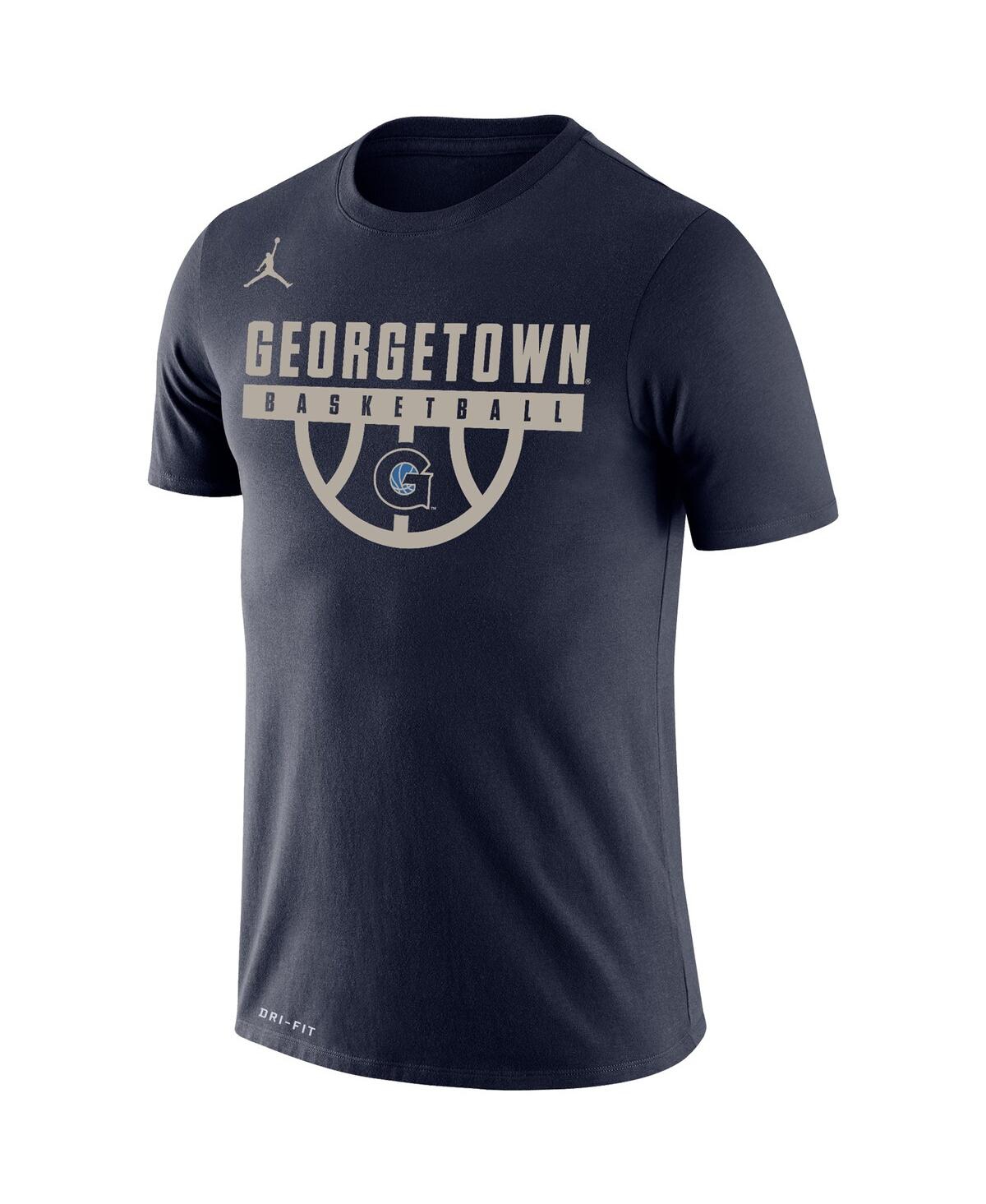 Shop Jordan Men's  Navy Georgetown Hoyas Basketball Drop Legend Performance T-shirt