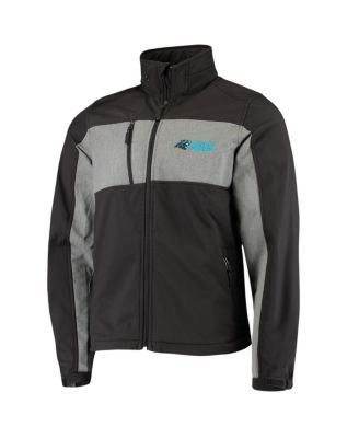 Men's Black Carolina Panthers Circle Zephyr Softshell Full-Zip Jacket