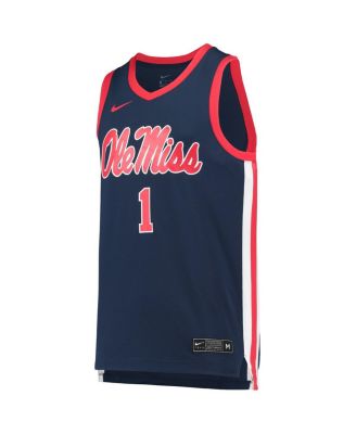 Men's #1 Navy Ole Miss Rebels Replica Basketball Jersey