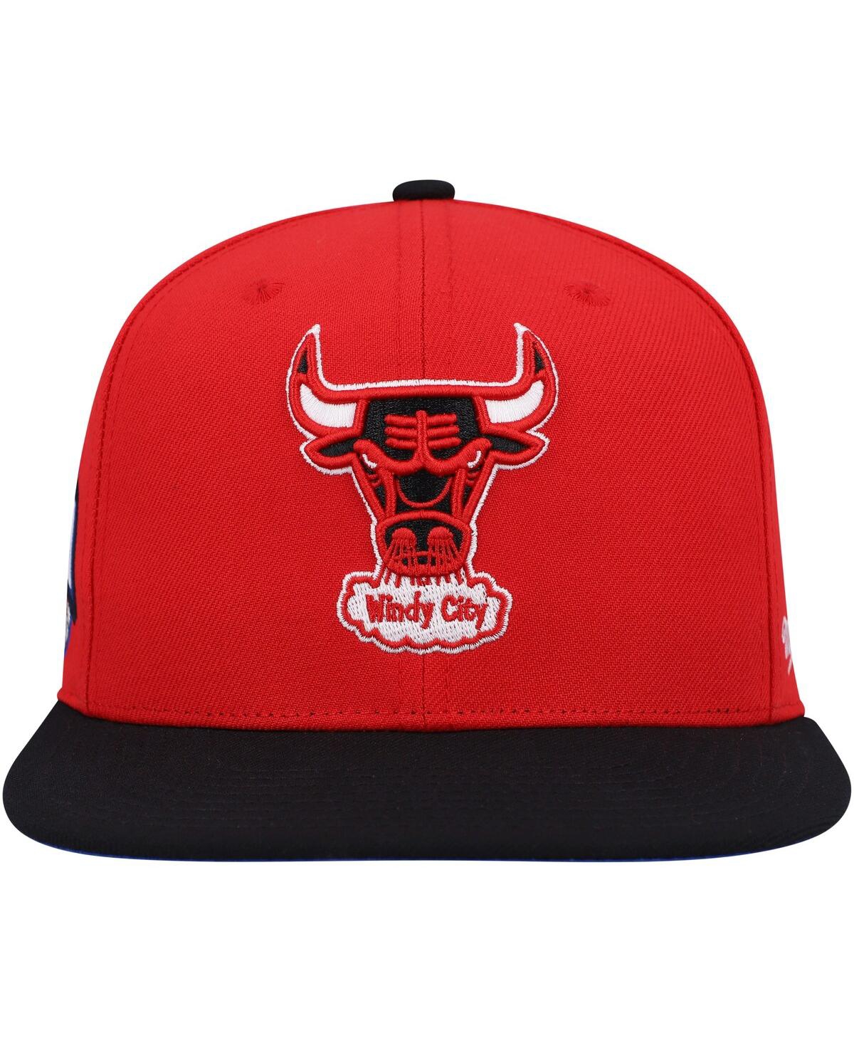 Men's Mitchell & Ness Black Chicago Bulls Hardwood Classics Coast to Coast Fitted Hat - Black