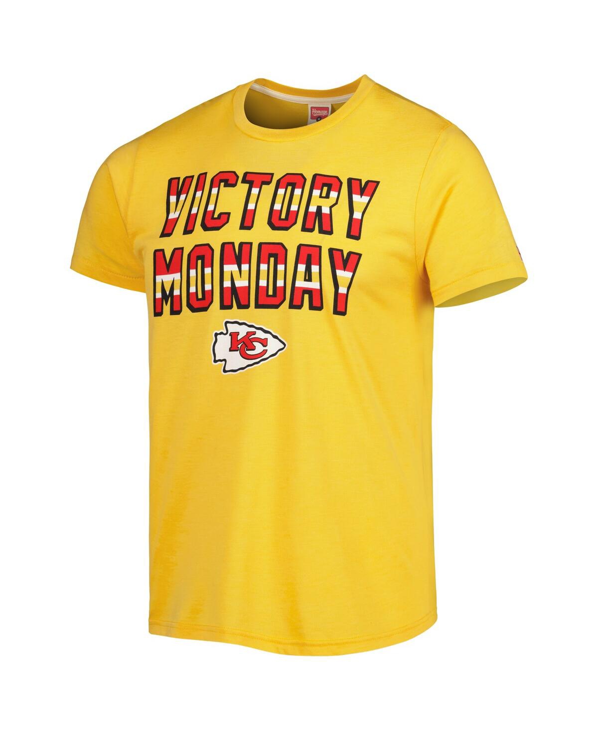 Shop Homage Men's  Gold Kansas City Chiefs Victory Monday Tri-blend T-shirt