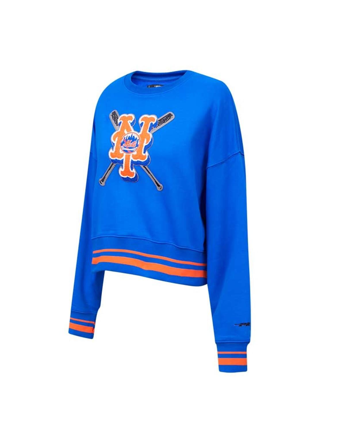 Shop Pro Standard Women's  Royal New York Mets Mash Up Pullover Sweatshirt
