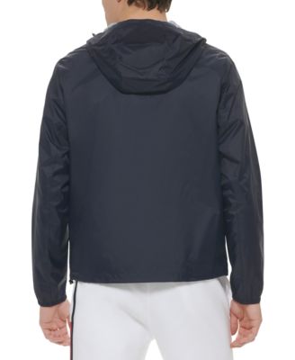 Men's Stretch Hooded Zip-Front Rain Jacket