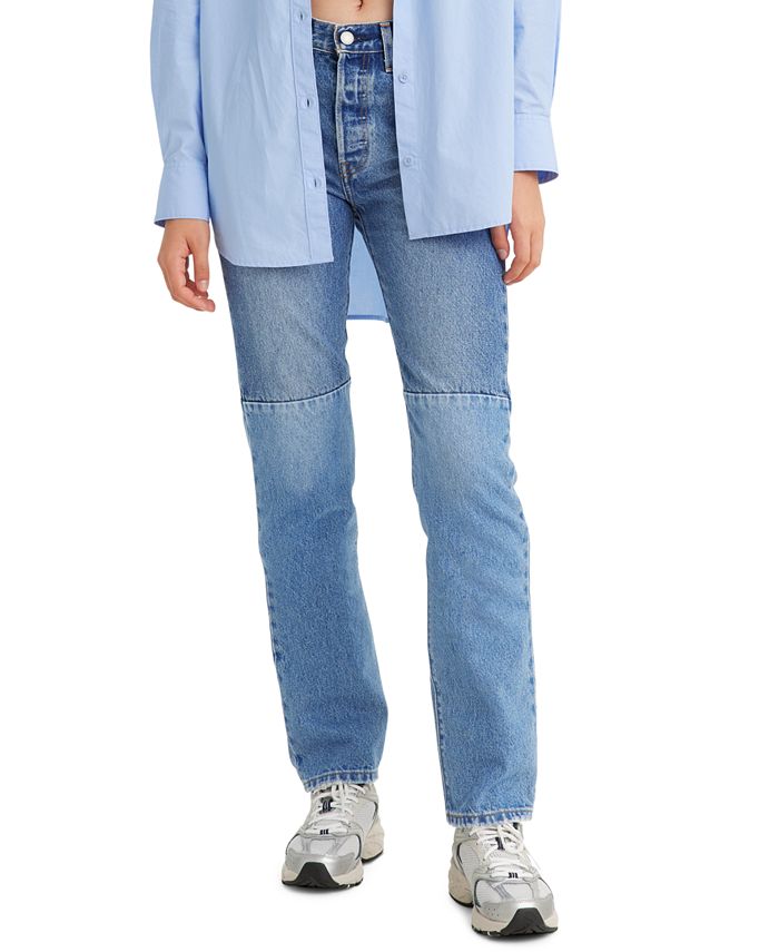 Levi's Women's 501® Pieced Straight-Leg Mid Rise Jeans & Reviews - Jeans -  Juniors - Macy's