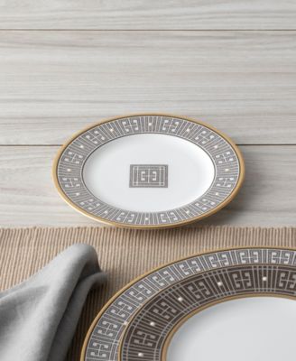 Infinity Graphite 4 Piece Bread Butter/Appetizer Plate Set, Service for 4