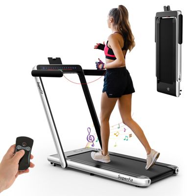 2.25HP 2 in 1 Dual Display Treadmill Jogging Machine