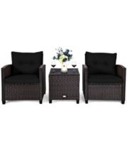Black rattan best sale garden table only