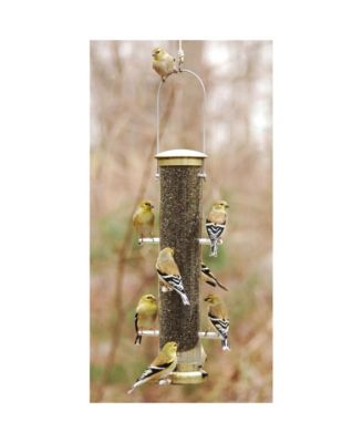 (ASP402) Quick-Clean Nyjer Tube Bird Feeder, Medium, Antique Brass