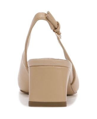 Women's Racer Pointed Toe Block Heel Slingback Pumps