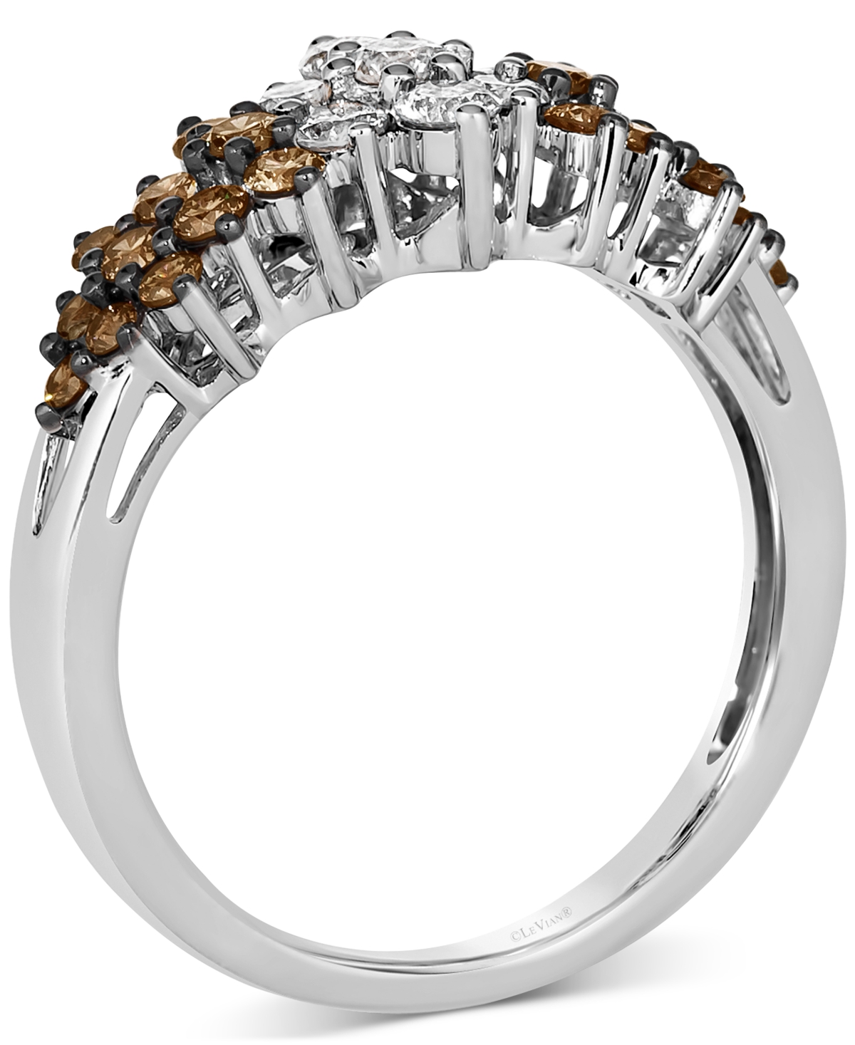 Le Vian Chocolate Ombre Diamond Cluster Ring (1 Ct. T.w.) In 14k Rose Gold, White Gold Or Yellow Gold In Gold