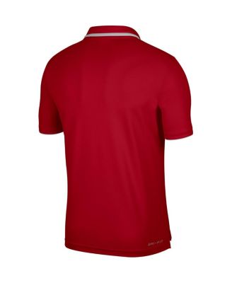Men's Scarlet Ohio State Buckeyes Wordmark Performance Polo Shirt