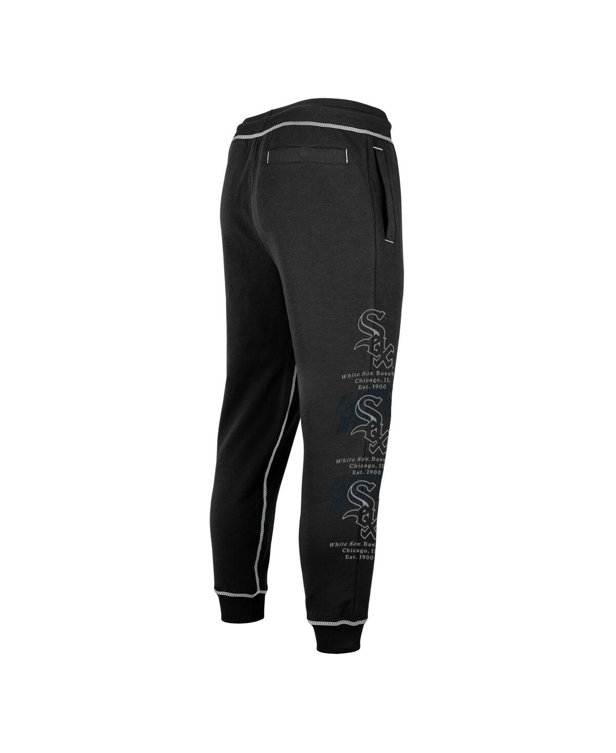 NEW ERA MEN'S NEW ERA BLACK CHICAGO WHITE SOX TEAM SPLIT JOGGER PANTS 