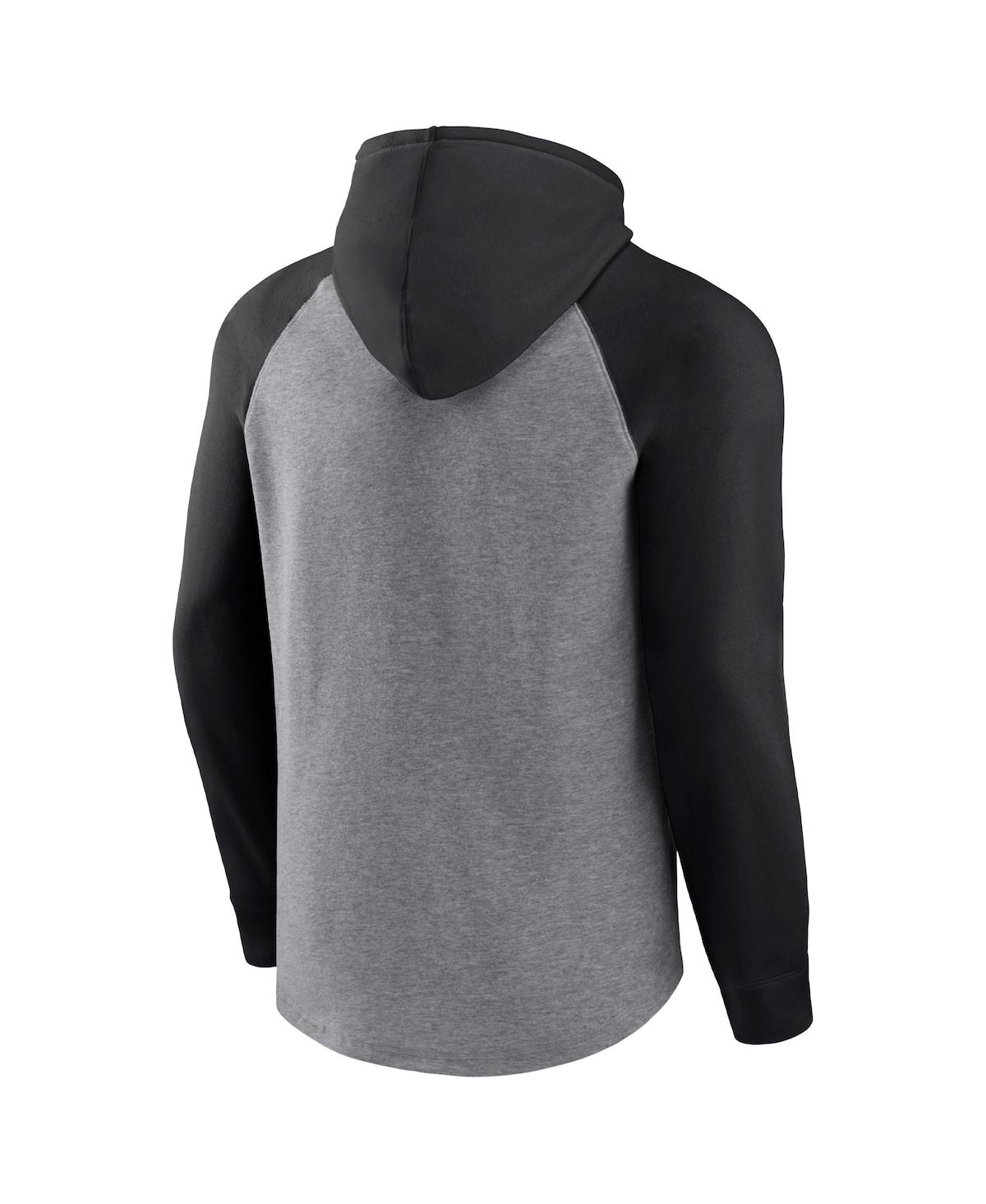 Men's Fanatics Black New Orleans Saints By Design Raglan Pullover Hoodie - Black