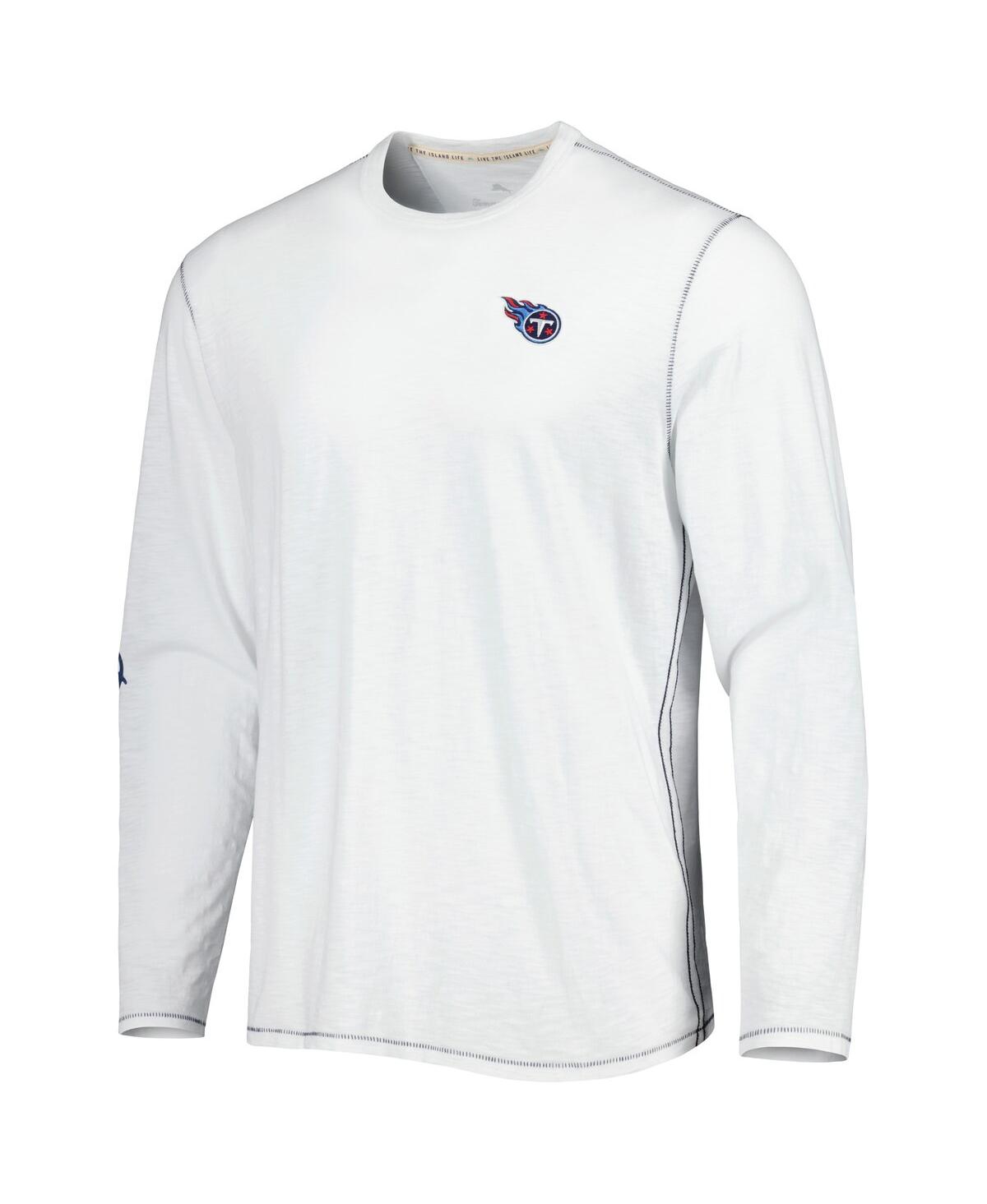 Shop Tommy Bahama Men's  White Tennessee Titans Laces Out Billboard Long Sleeve T-shirt