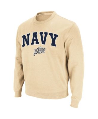 Men's Navy Midshipmen Arch and Logo Crew Neck Sweatshirt